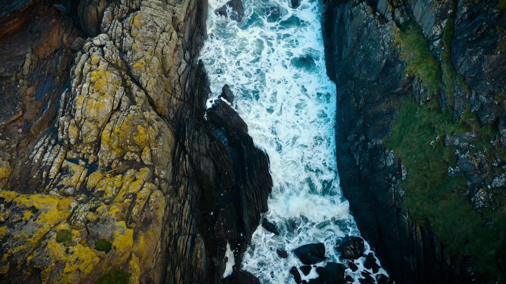 Siccar Point, a still from the film Expressing the Earth